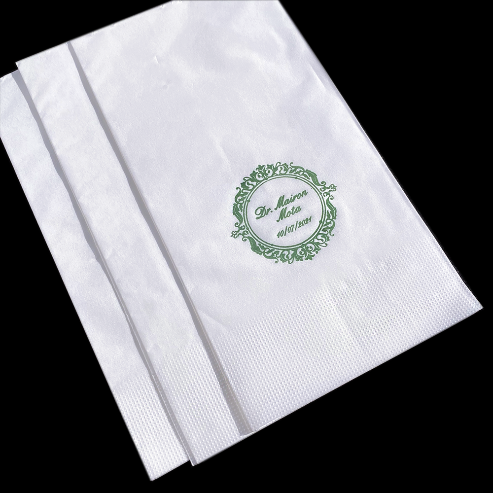 Kit Guardanapos Folha Dupla 40x40 para jantar e convidados - 500und