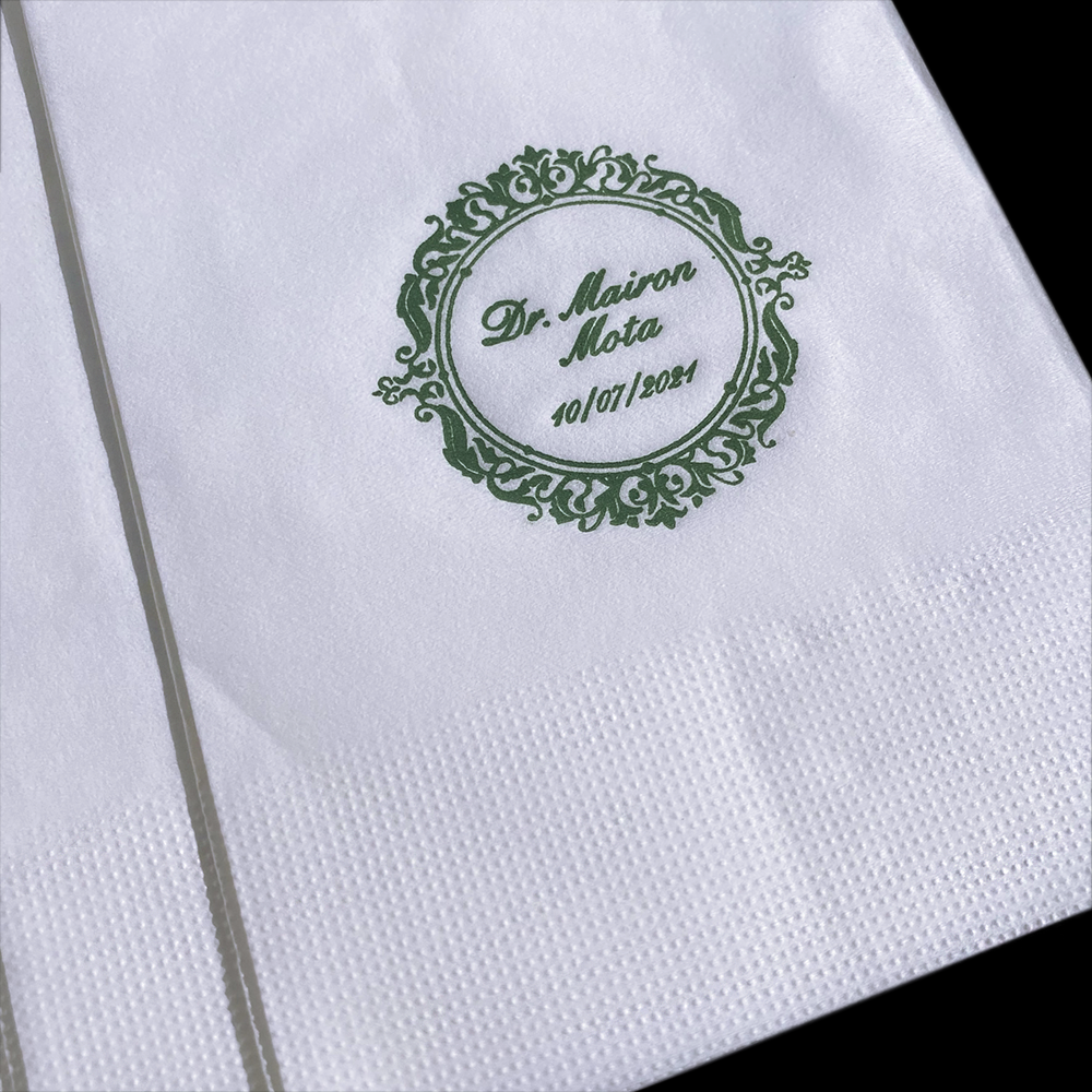 Kit Guardanapos Folha Dupla 40x40 para jantar e convidados - 500und