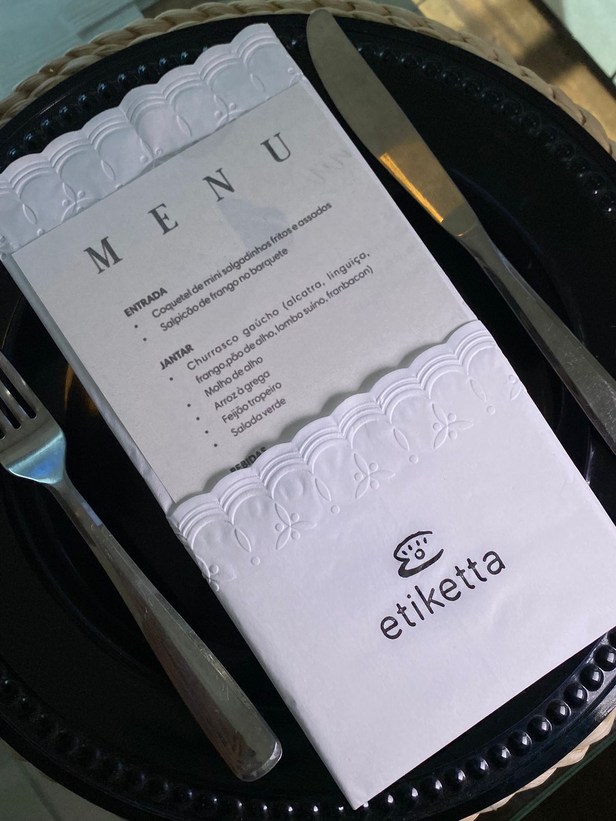 Guardanapo Porta Menu - 25 Unidades