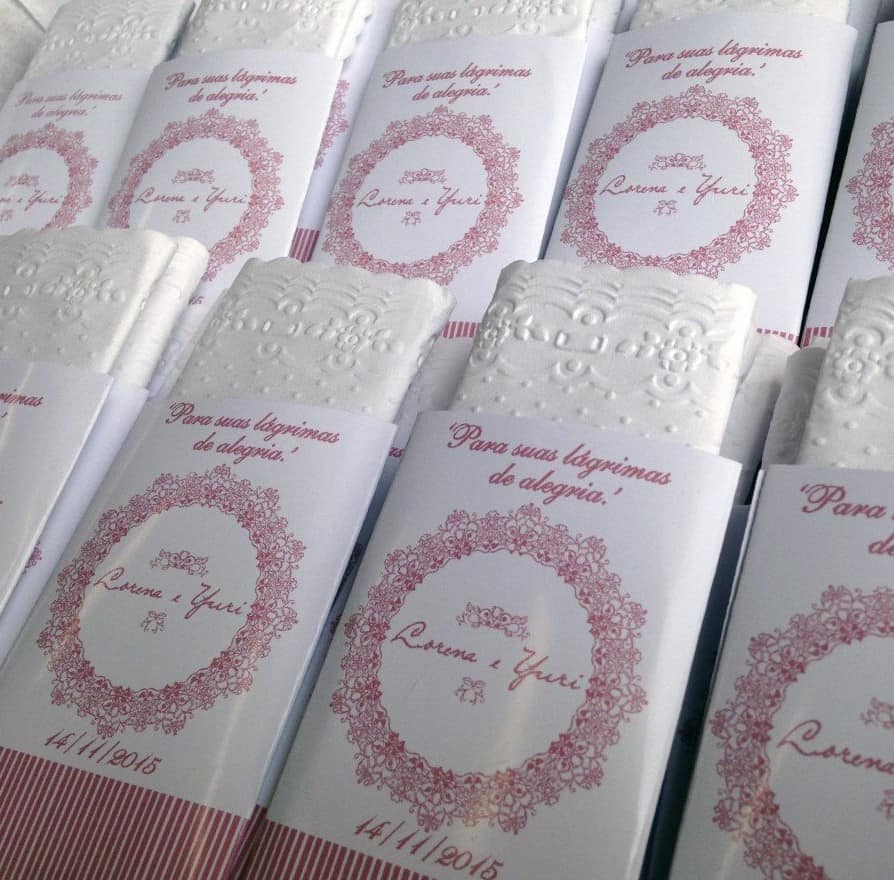 Lenços Lágrimas de Alegria com TAG