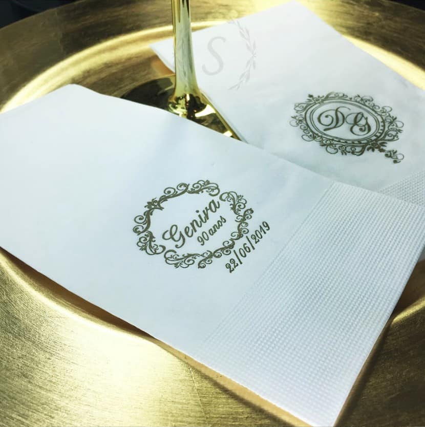 Kit Guardanapos Folha Dupla 40x40 para jantar e convidados - 500und