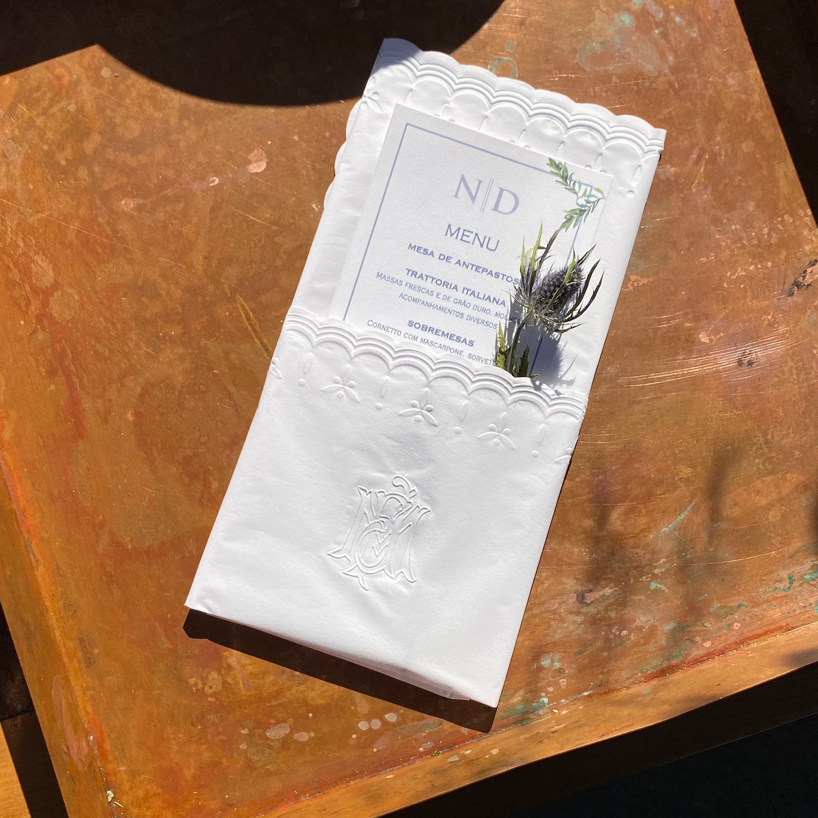 Guardanapo Porta Menu