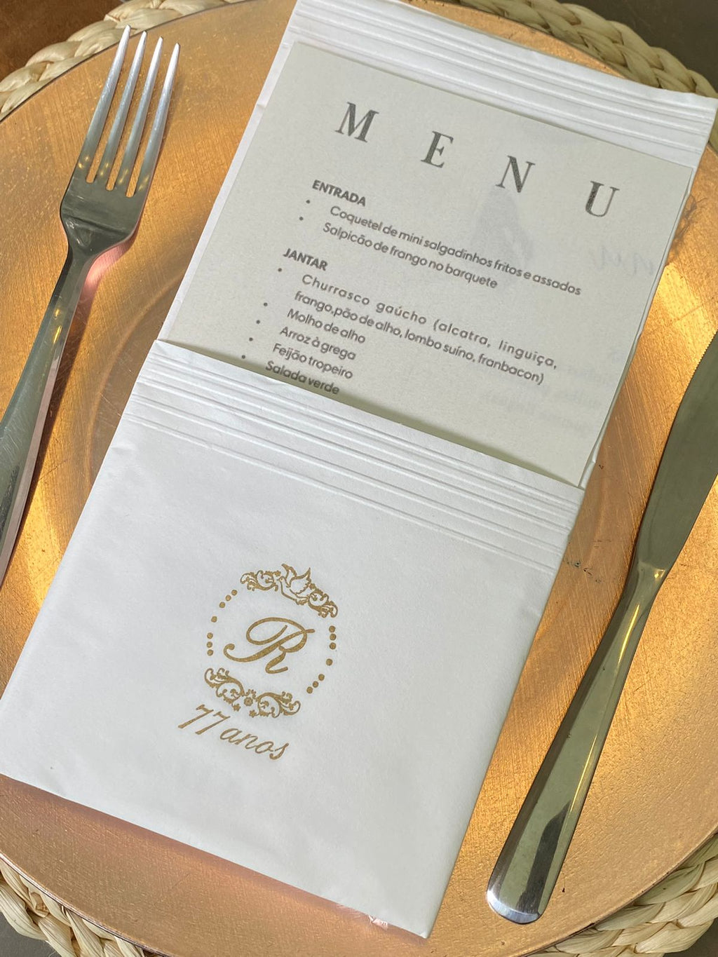 Guardanapo Porta Menu - 25 Unidades