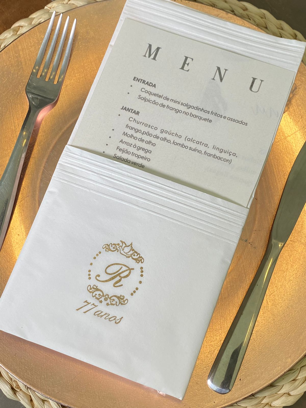 Guardanapo Porta Menu