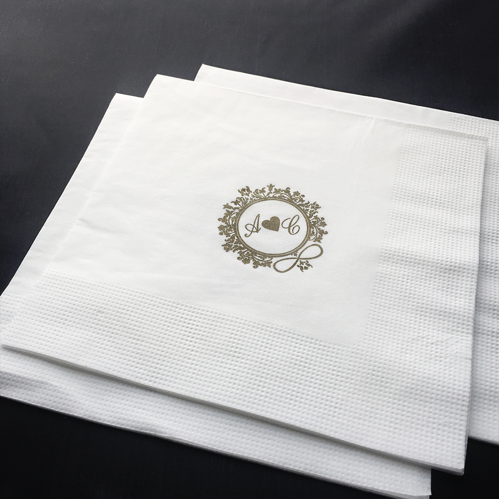 Kit Guardanapos Folha Dupla 30x30 para jantar e convidados - 200und