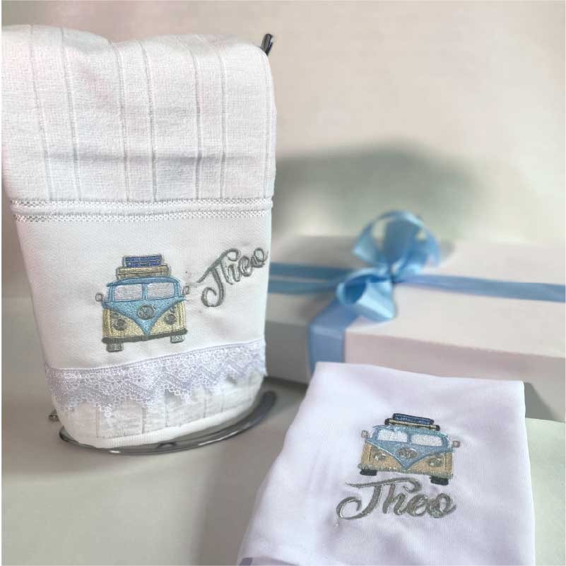 Kit Toalha + Guardanapo / Bordado / Maternidade