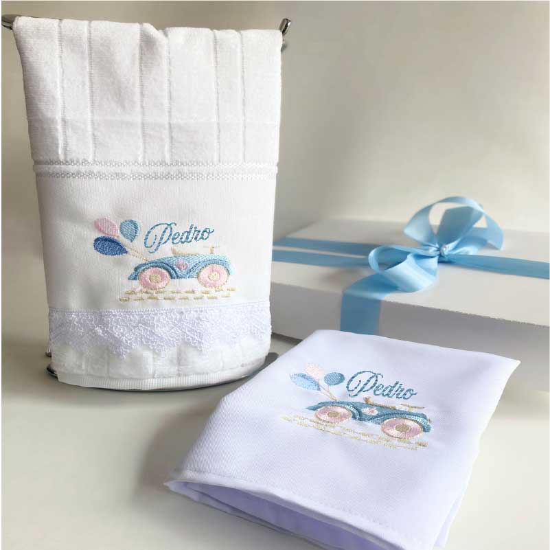 Kit Toalha + Guardanapo / Bordado / Maternidade